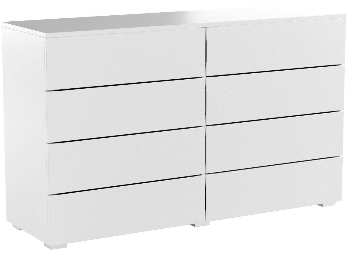 Composad Privilegio cassettiera bianco laccato 140x85x44 8 cassetti