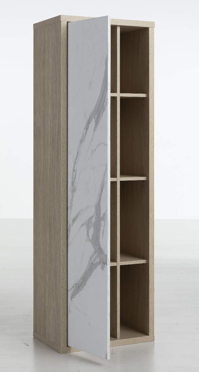 Composad Ladama Pensile Bagno 1 Anta Rovere Marmo