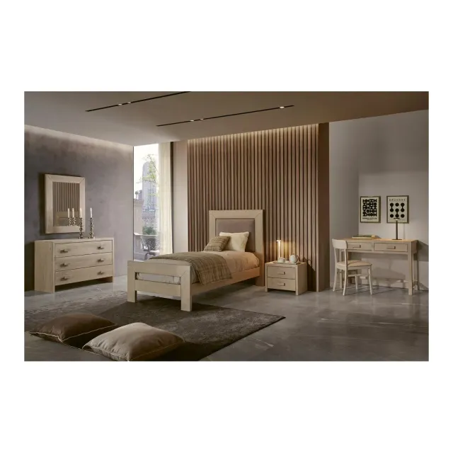Epocantica Letto Singolo con Testata Legno 90x195