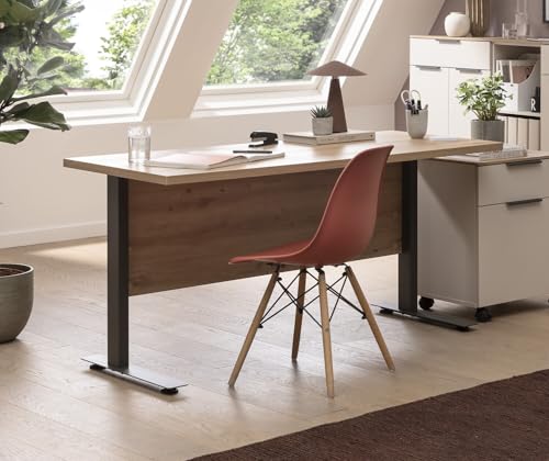 Composad Pronto Gambe Metallo scrivania ufficio 150 cm rovere