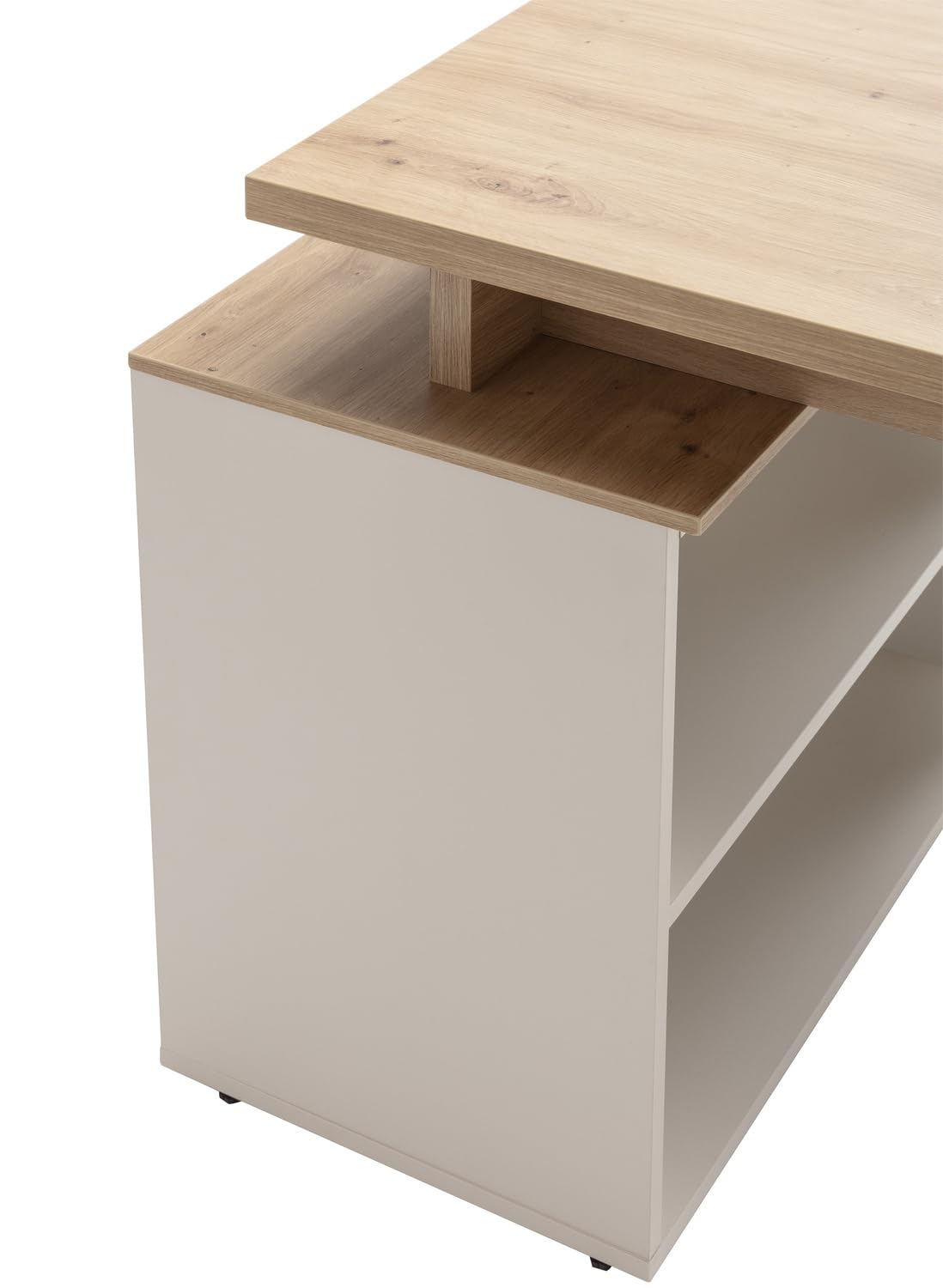 Composad Pronto scrivania angolare anta cassetto grigio rovere