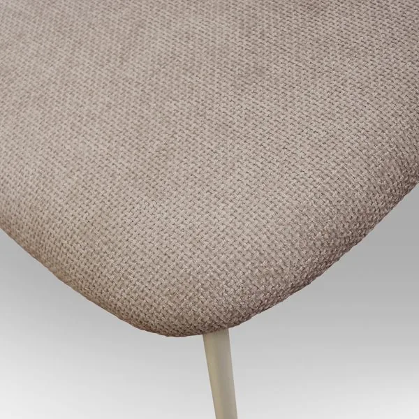 EPOCANTICA Sedia Imbottita Tessuto Set 4 Pezzi Grigio Metallo