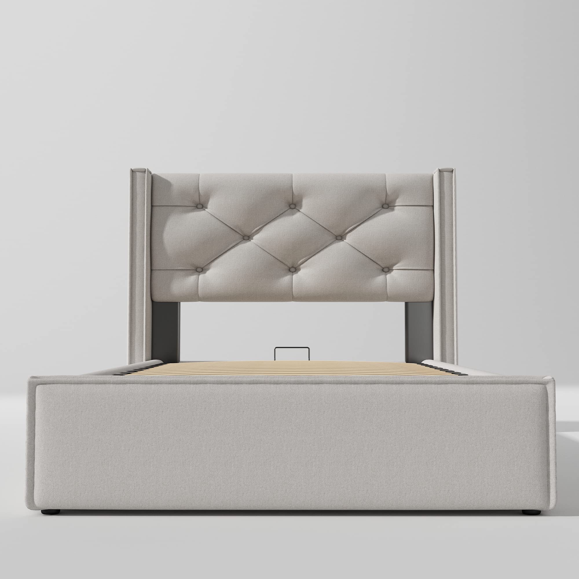 Dolamaní Letto contenitore imbottito 140x200 grigio chiaro