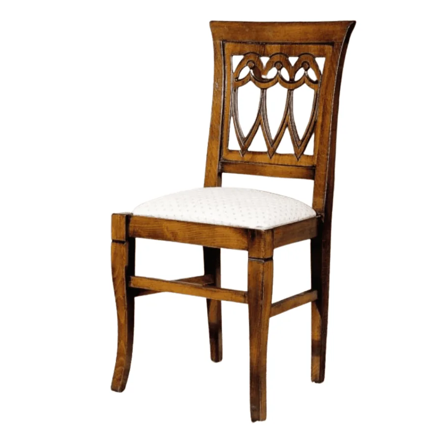 Epocantica Goccia sedia legno imbottita 44 cm