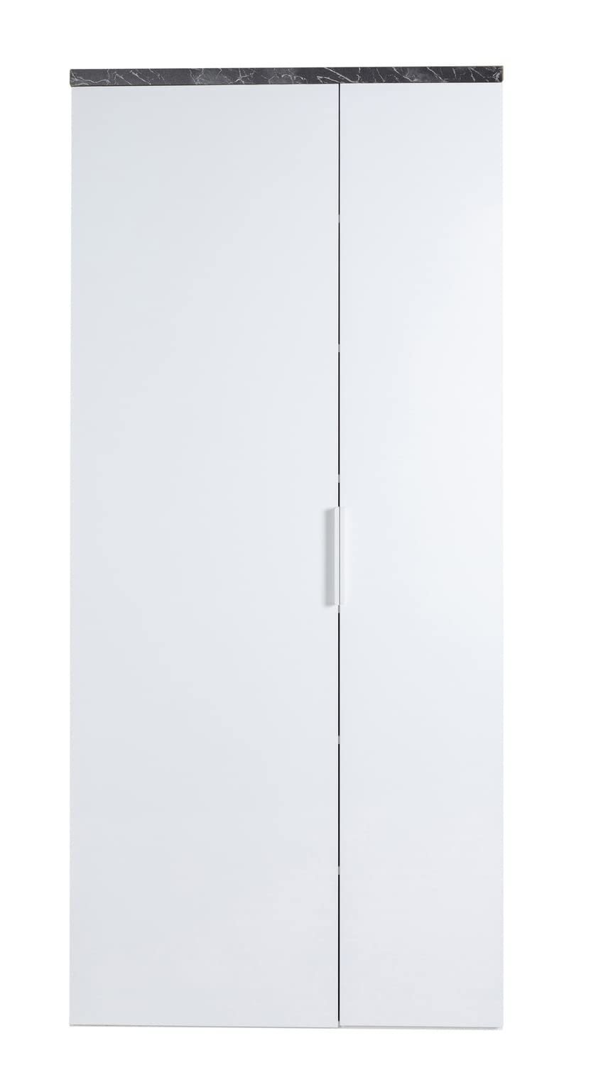 Composad Mundi armadio 2 ante 6 ripiani bianco marmo zebrato