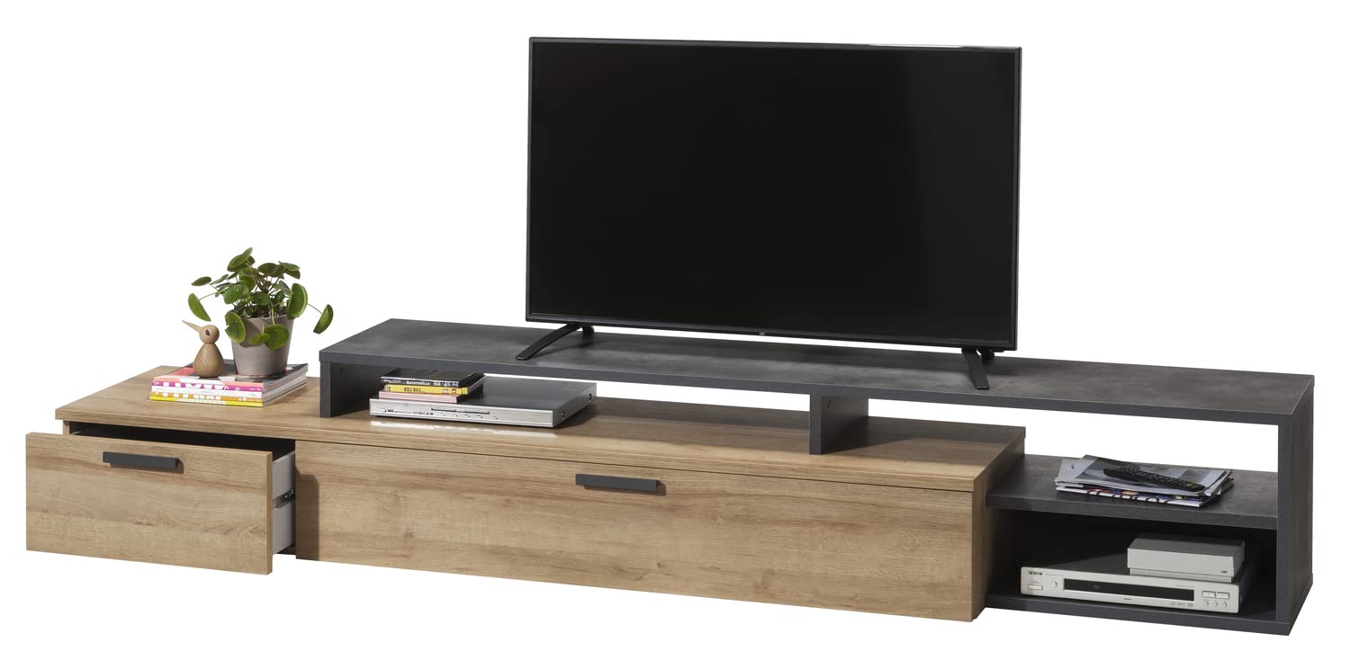 Composad Vittoria Mobile Porta Tv Rovere Grigio 270 cm