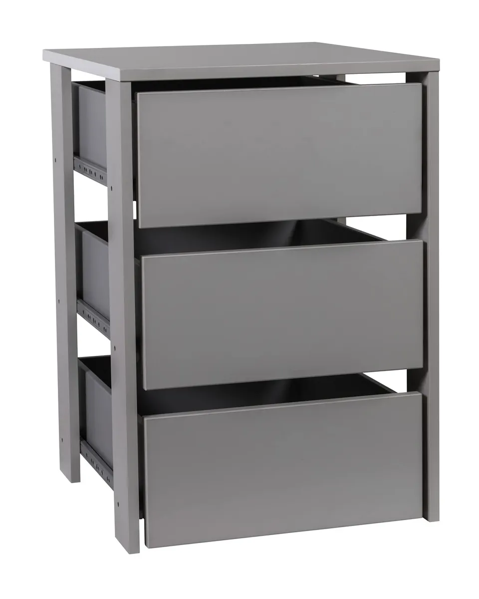 Composad Cassettiera Interna Armadio Grigia 46,4 cm 3 Cassetti