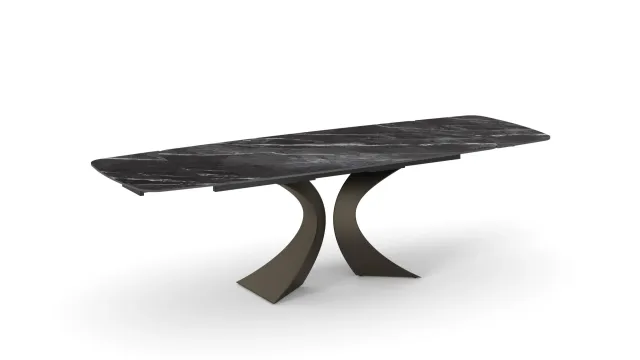 Epocantica Tavolo Allungabile Ceramica Marmo Nero 180-260 cm