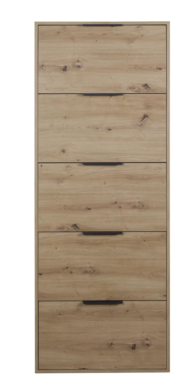 COMPOSAD Espresso Scarpiera Slim 5 Ribalte Rovere 65x174x15