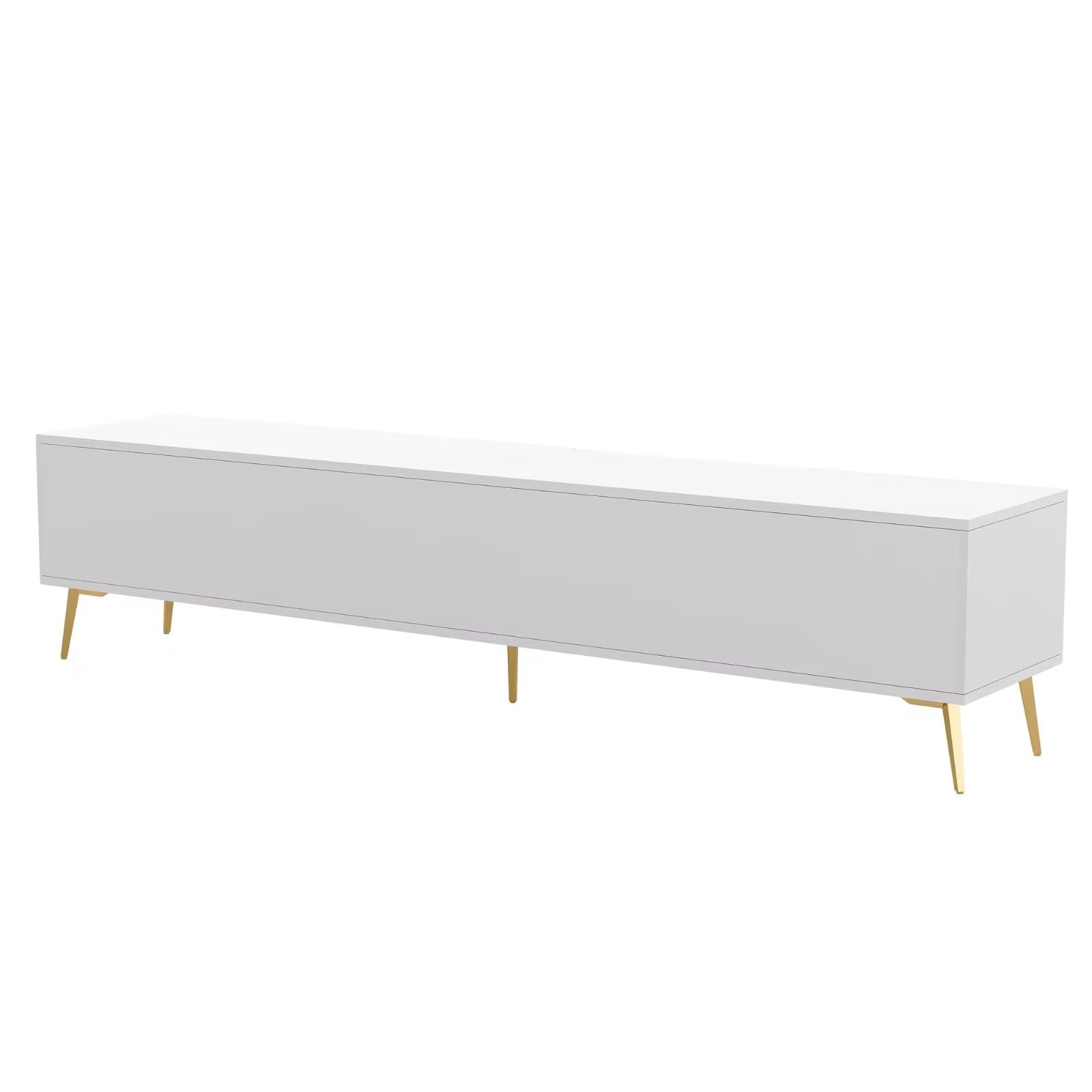 Dolamaní Mobile TV 180 cm Bianco Oro con Cassetti stile moderno