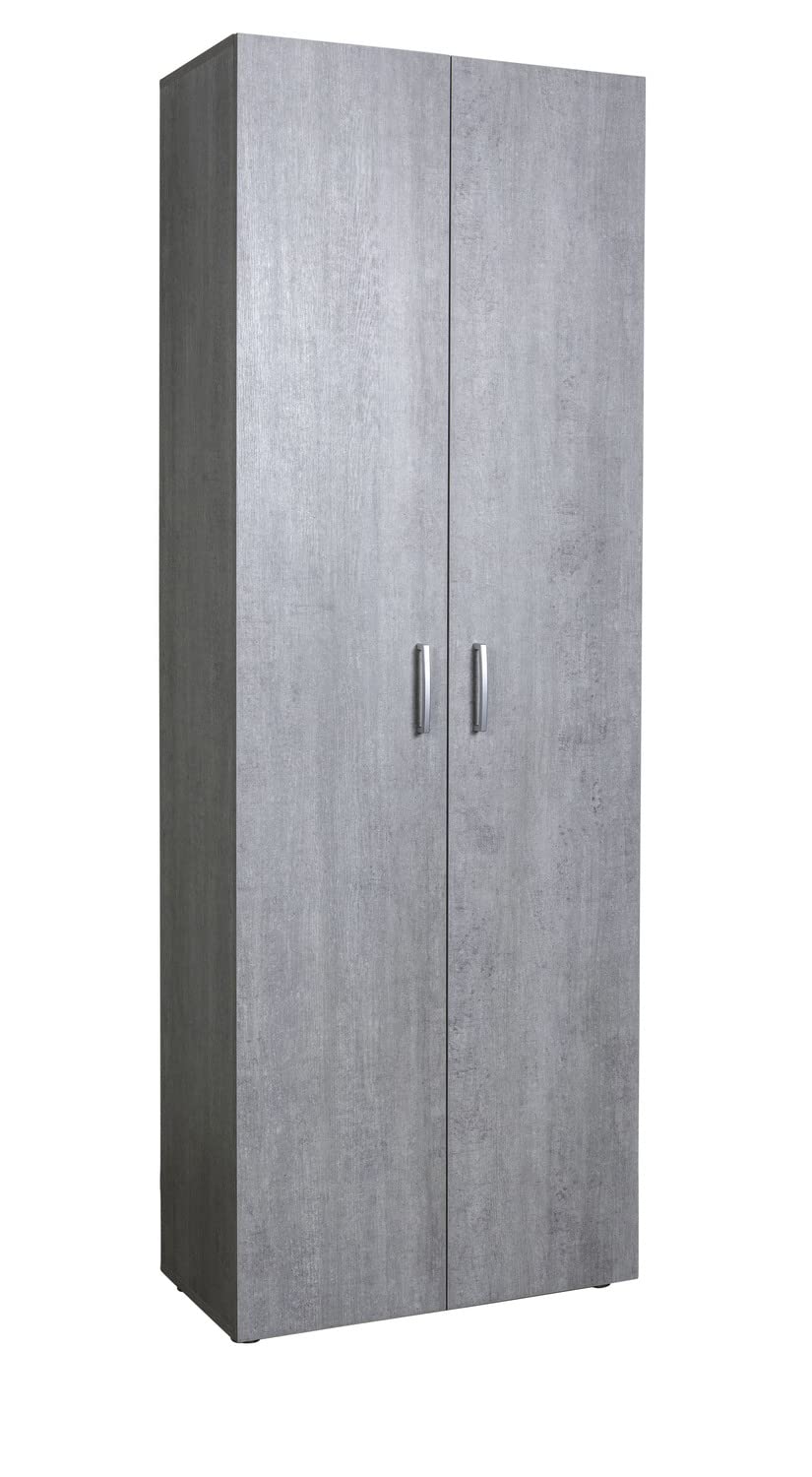 Composad Flow armadio 2 ante grigio cemento 69x200 cm