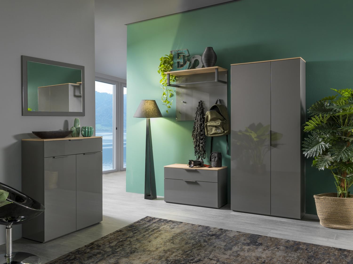 COMPOSAD Galaverna mobile ingresso grigio rovere 83 cm