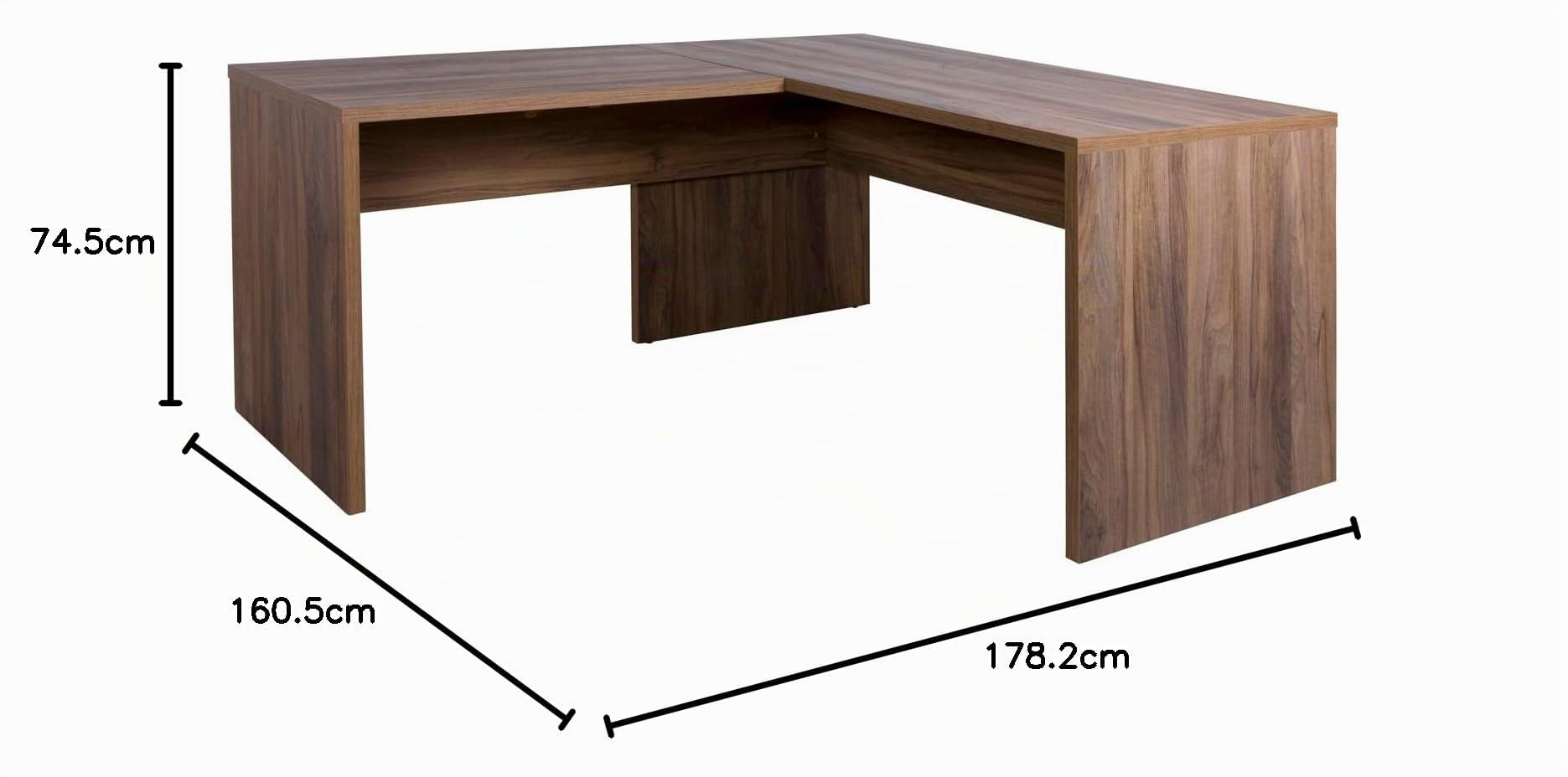 Composad Davinci Brera Scrivania Angolare 178 cm Noce Brera