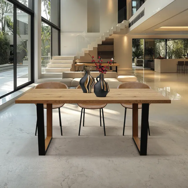 Epocantica Industrial tavolo fisso 180x90 rovere