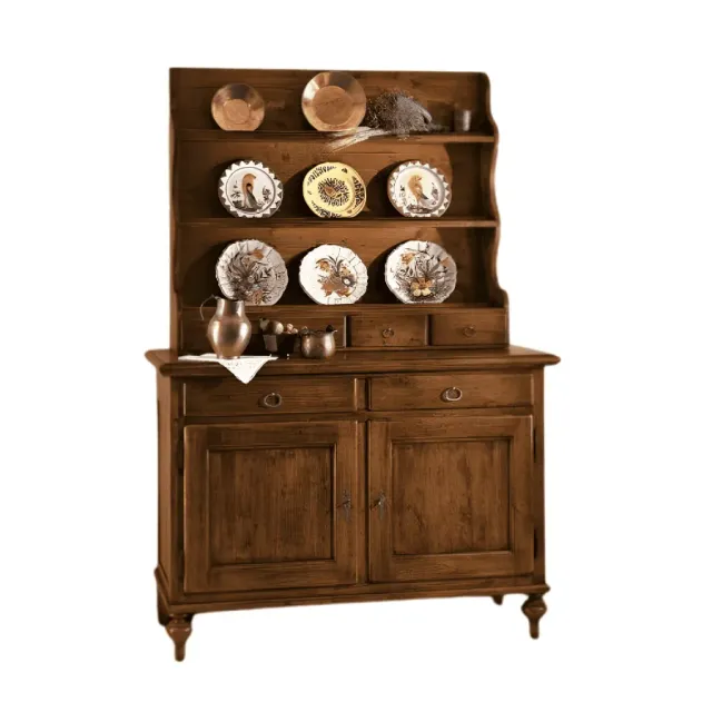 Epocantica Credenzina Legno con Piattaia 137 cm Noce