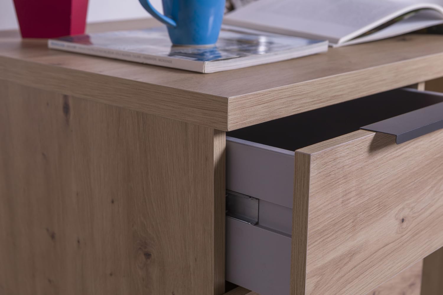 Composad Espresso scrivania 110 cm rovere mielato 4 cassetti