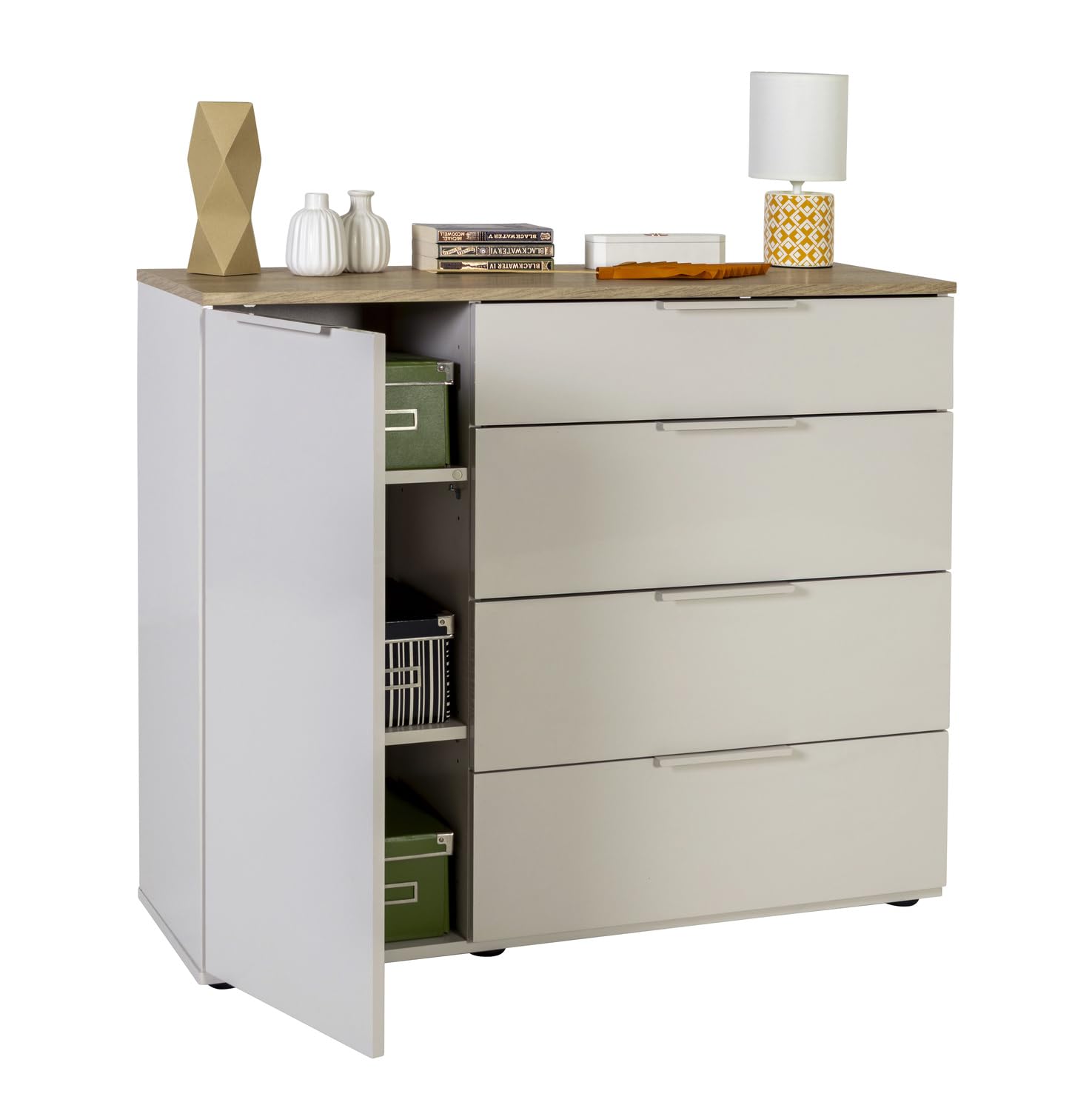 Composad Macchiato Teen Base Multiuso 4 Cassetti Grigio Cashmere