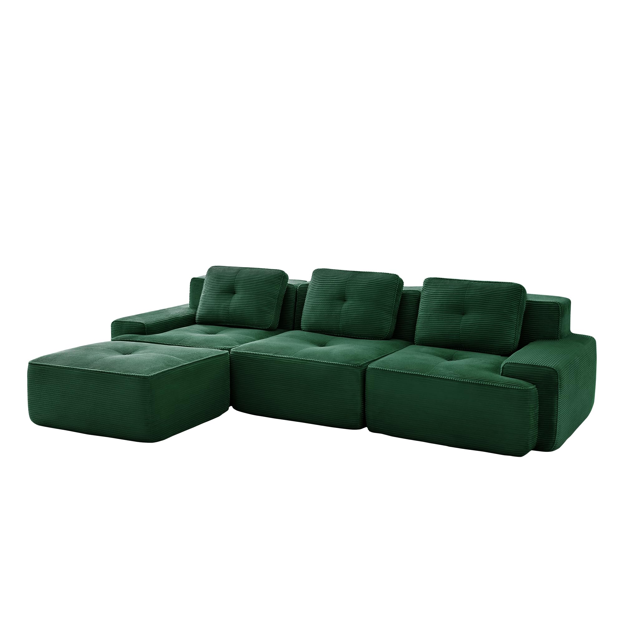 Dolamaní Boneless Divano 3 posti + sgabello verde