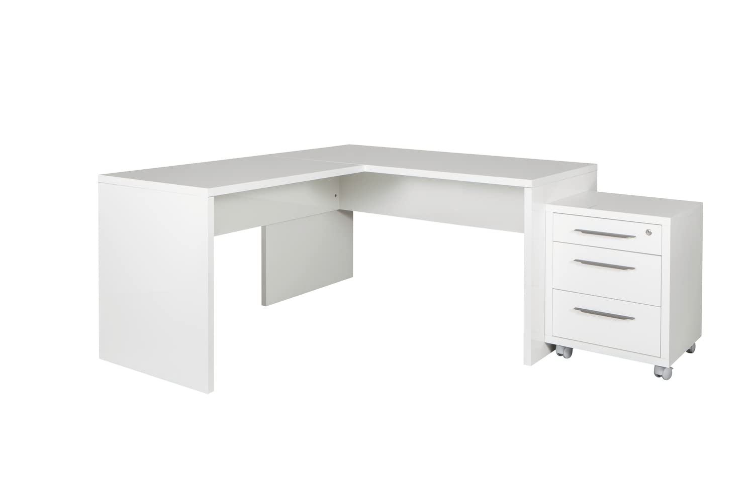 COMPOSAD Disegno Ufficio Completo K04 Bianco 180x169 Legno