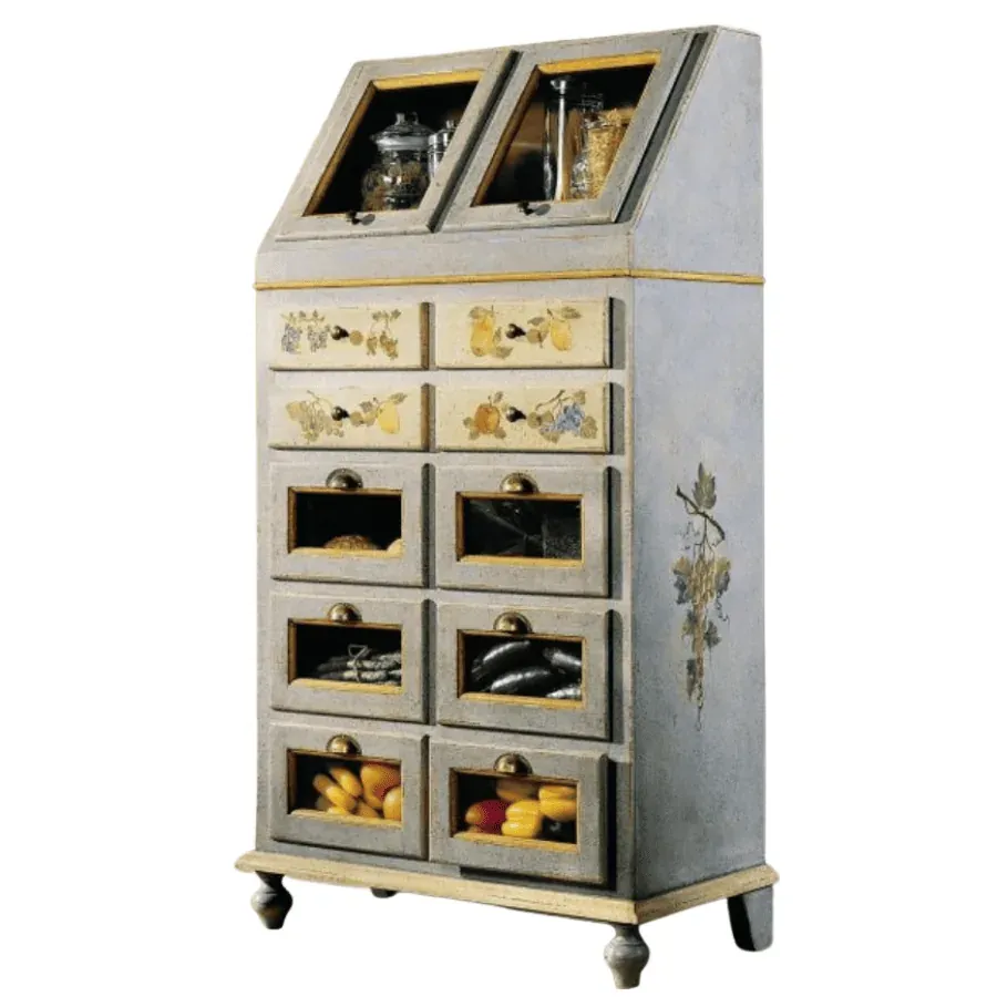 Epocantica Shabby dispensa inclinata legno 78 cm bicolore