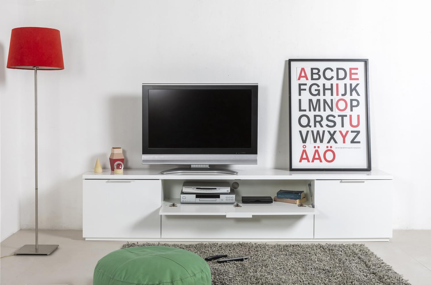Composad Mundi mobile porta tv 2 ante 2 ribalte bianco 240 cm