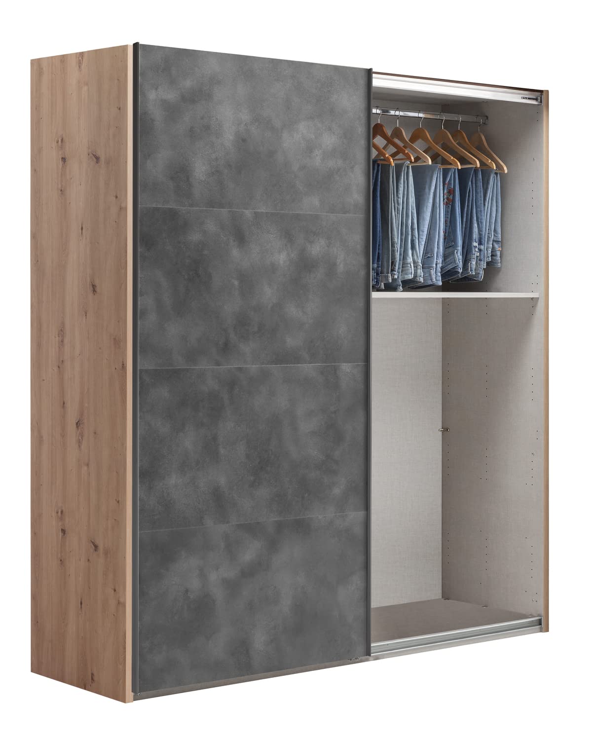Composad Systema Armadio 2 Ante Scorrevoli 200 Rovere Grigio