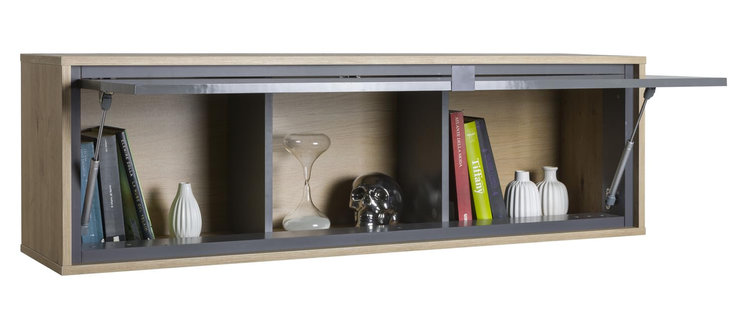 Composad Cornice 1 Ribalta Pensile Soggiorno Rovere Titanio