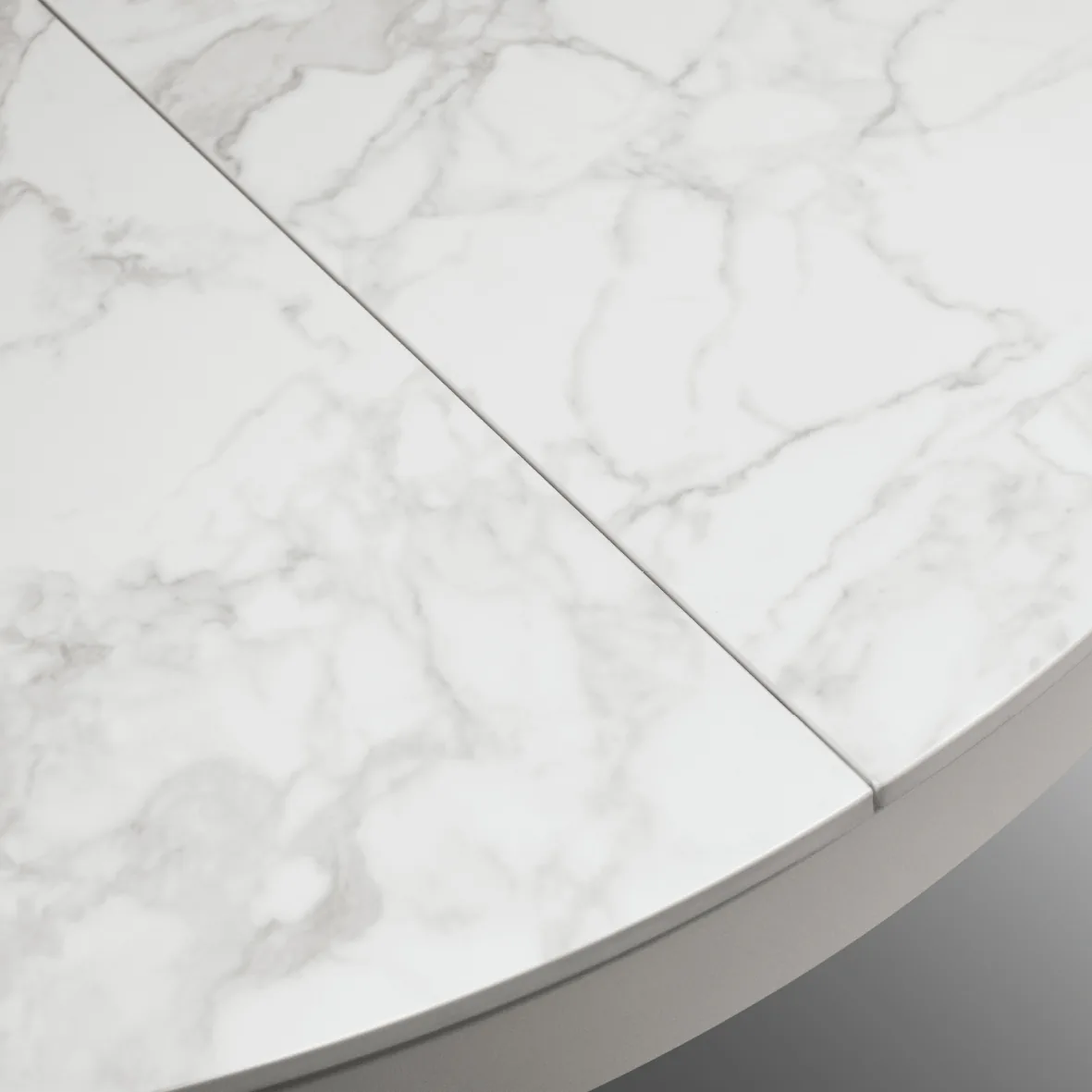 Epocantica Girasole Tavolo Rotondo Allungabile Ceramica Bianco
