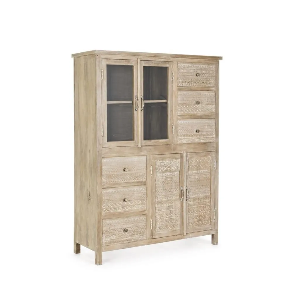 Iperbriko Mayra mobile 4 ante 6 cassetti legno naturale