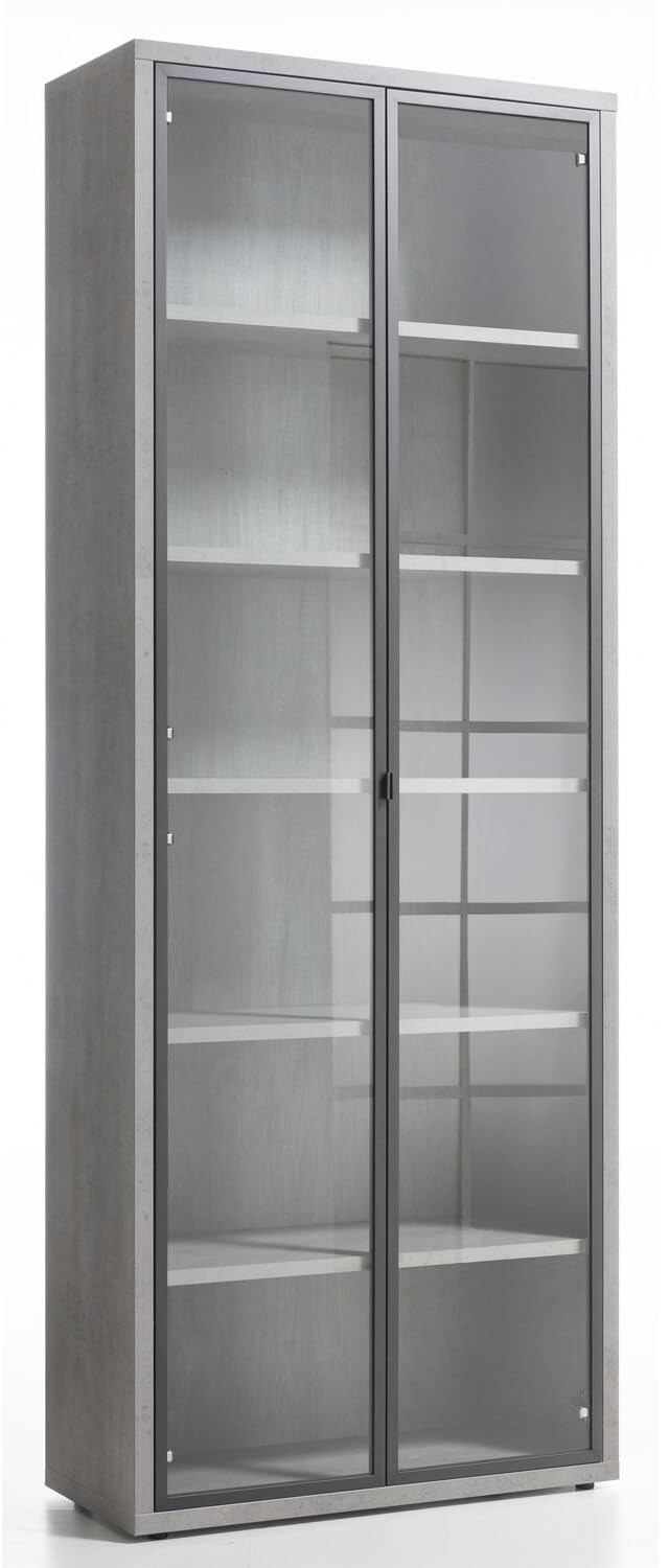 Composad Disegno B07 Libreria Aperta Bianco Laccato 82 cm