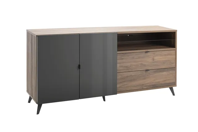 Composad Infinito Madia 2 Ante LED Noce Brera 179 cm