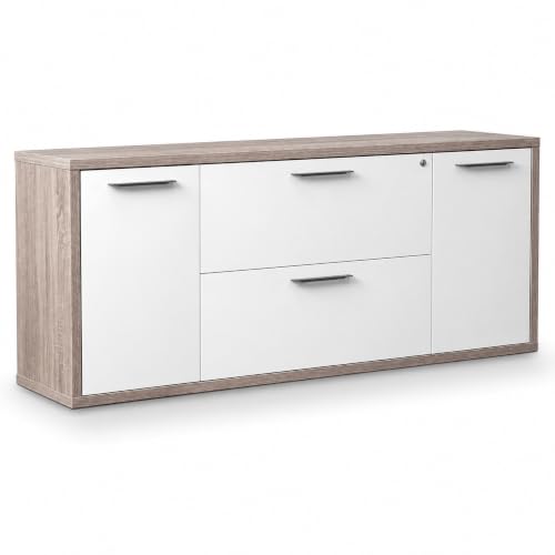 COMPOSAD base multiuso madia bianco rovere 180 cm