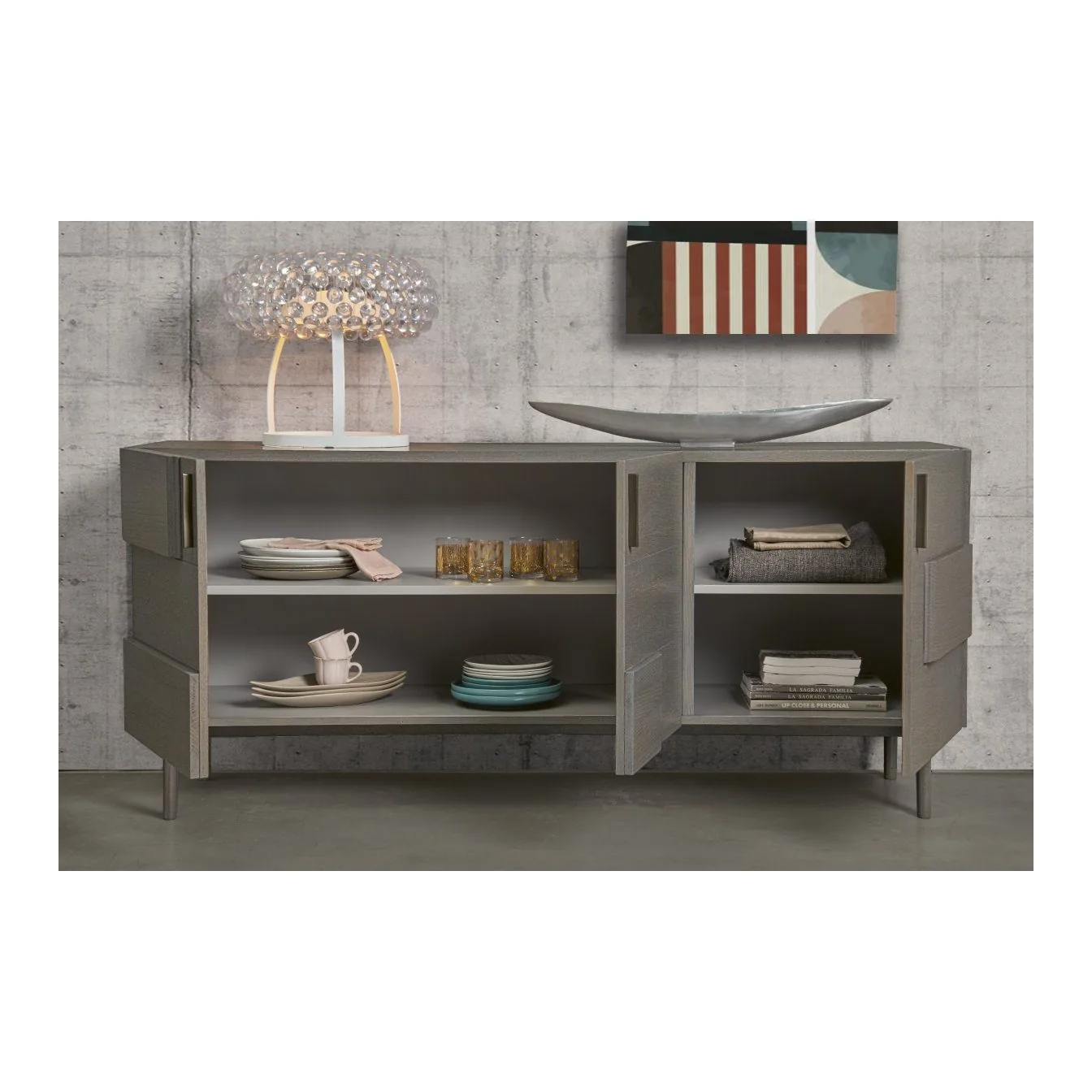 Epocantica Arte Povera Credenza 3 Porte Rovere 180 cm