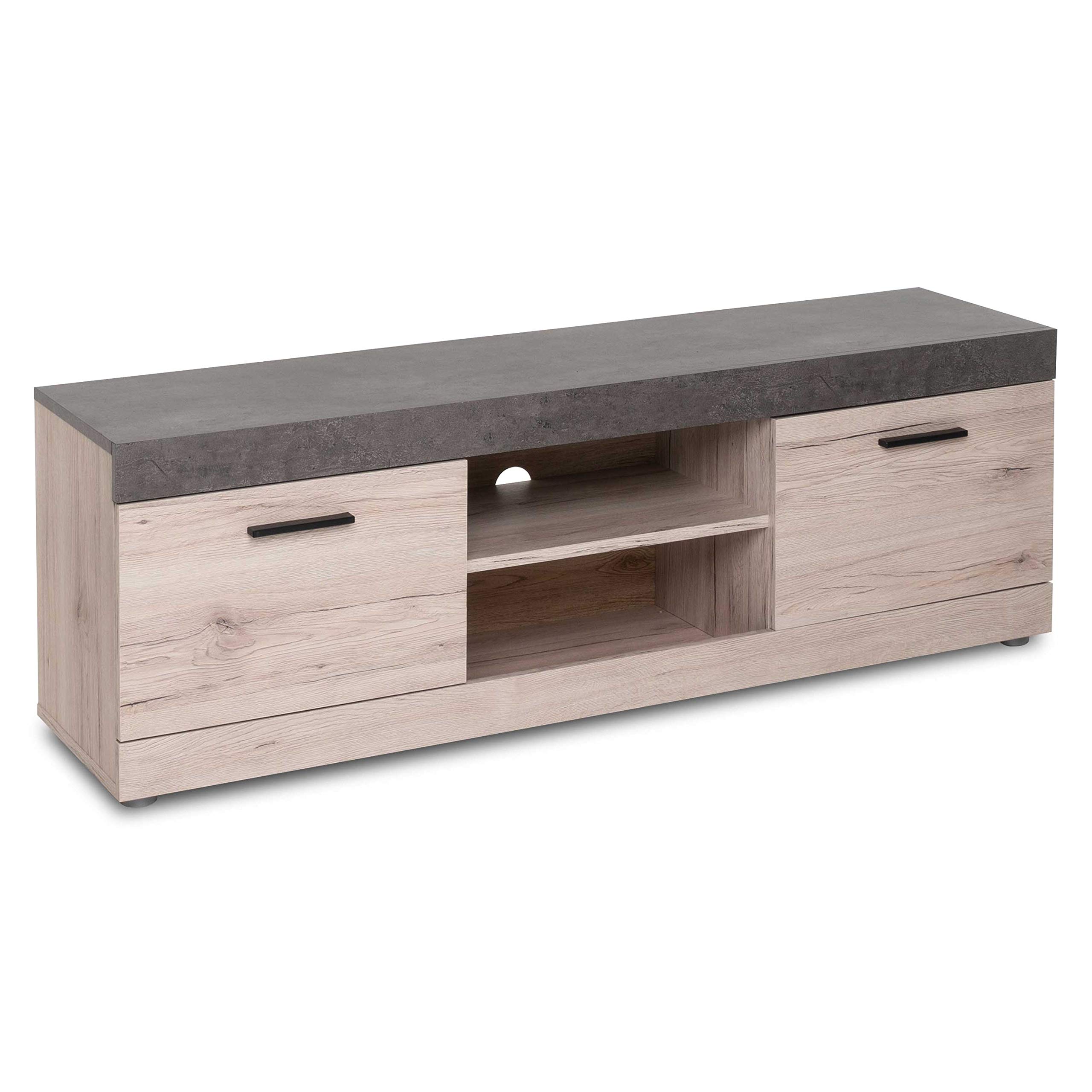 Iperbriko mobile porta TV 2 ante rovere ossido 130 cm