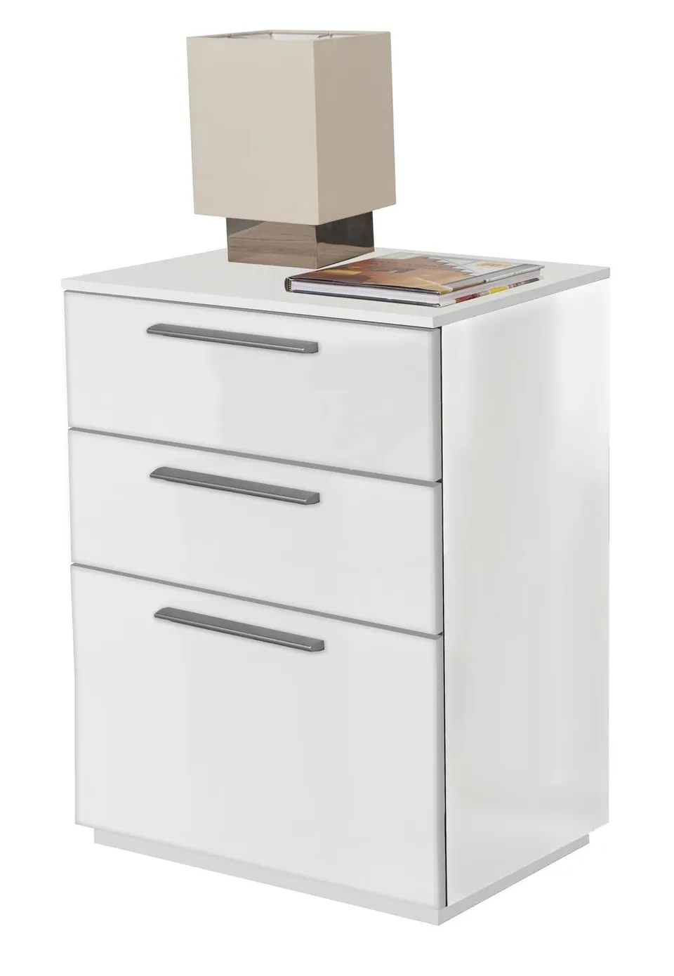Composad Semplice Comodino 3 Cassetti Bianco Laccato