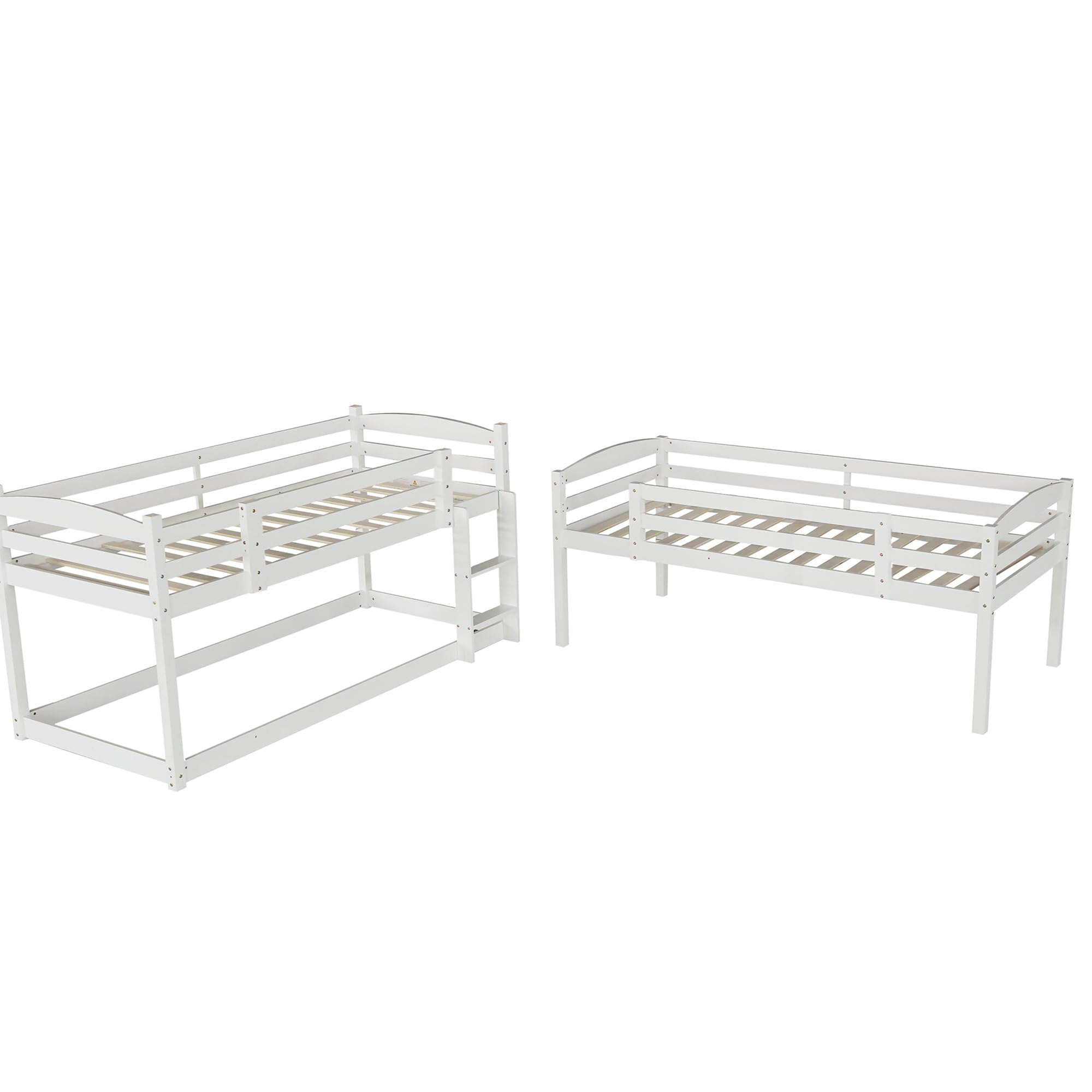 Dolamaní Letto a Castello Triplo 90x200 Bianco in Pino