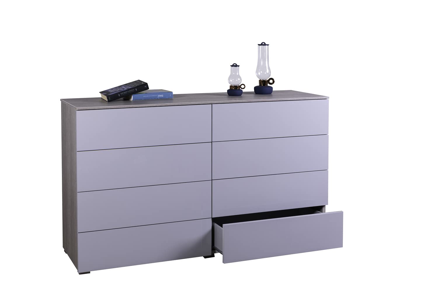 Composad Privilegio Cassettiera 8 Cassetti Rovere Grey Oak