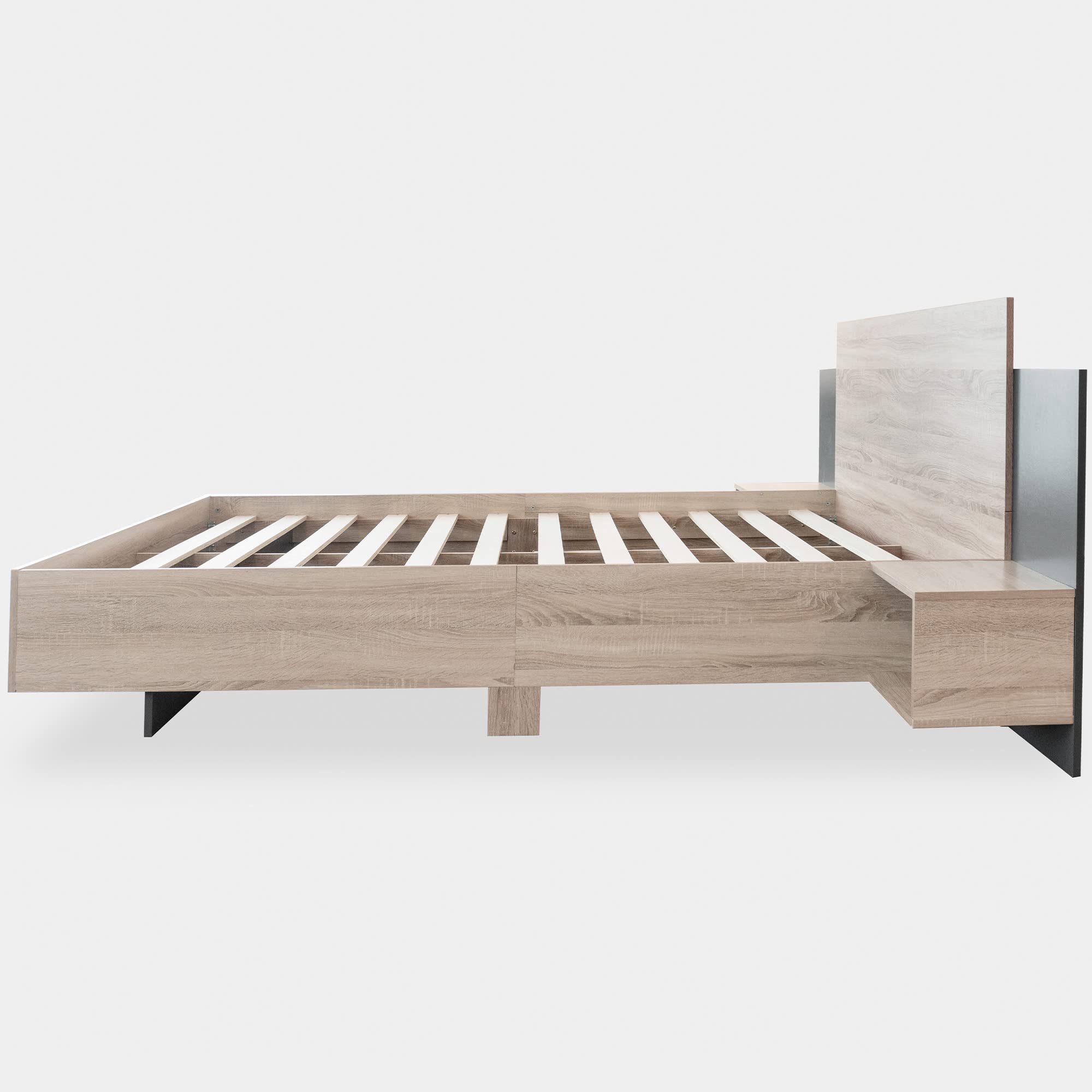 Dolamaní Letto matrimoniale legno 140x200 con comodini