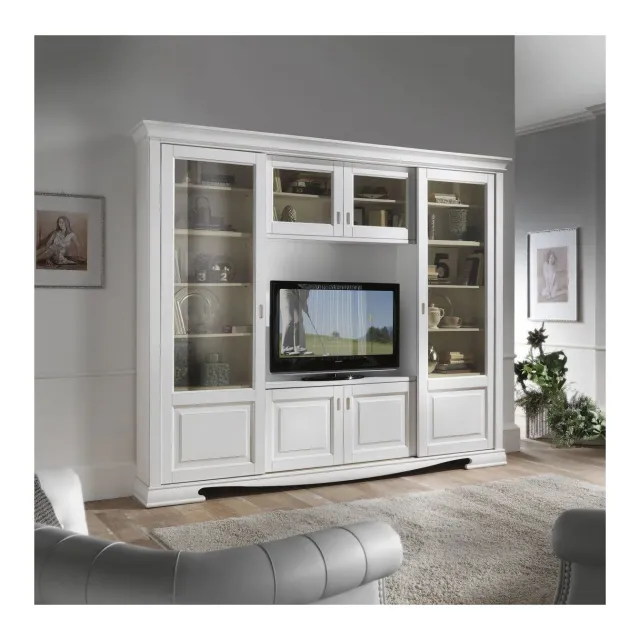 Epocantica libreria 6 porte scorrevoli 10 ripiani vano TV