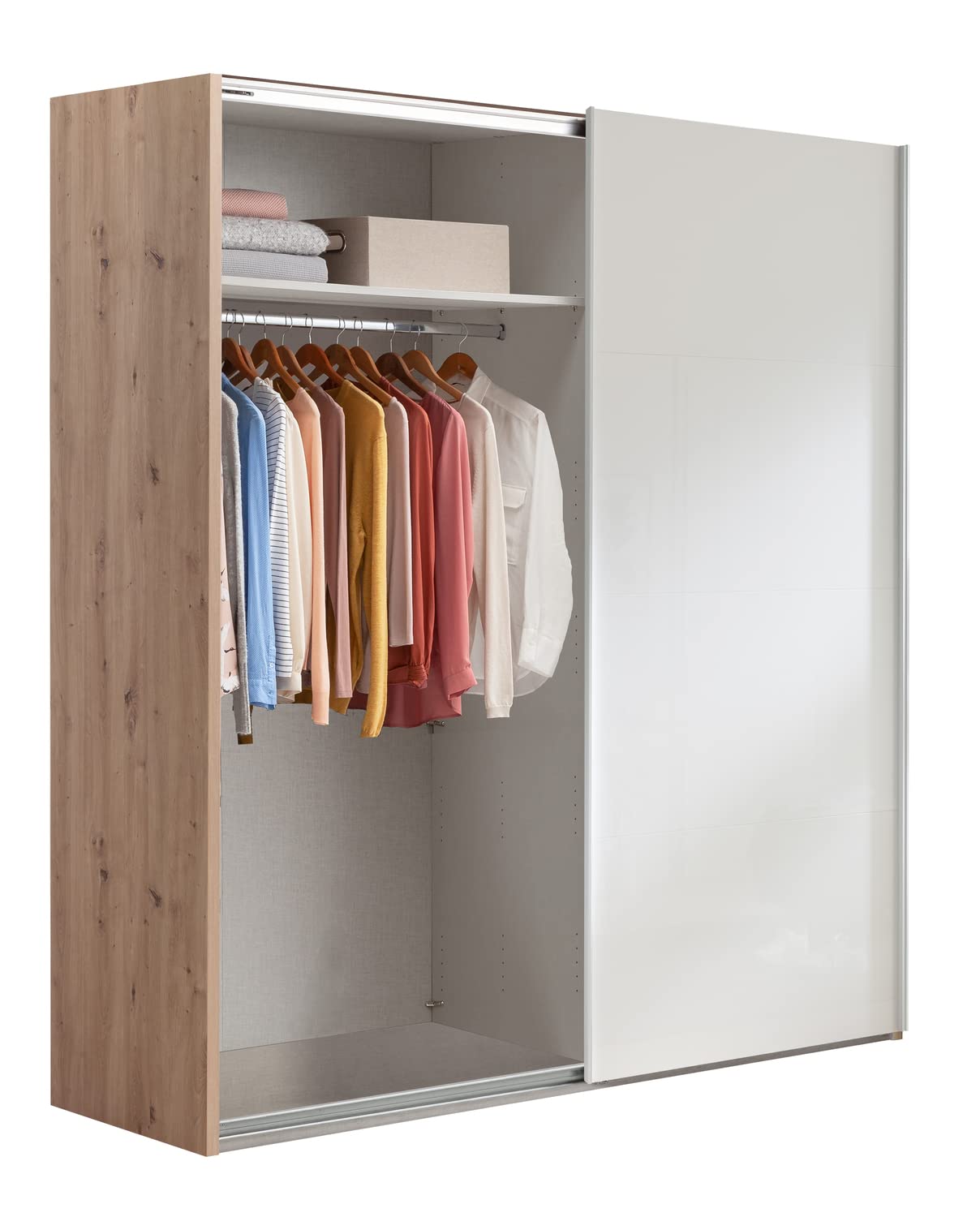 Composad Systema 200x223x67 armadio 2 ante scorrevoli rovere bianco
