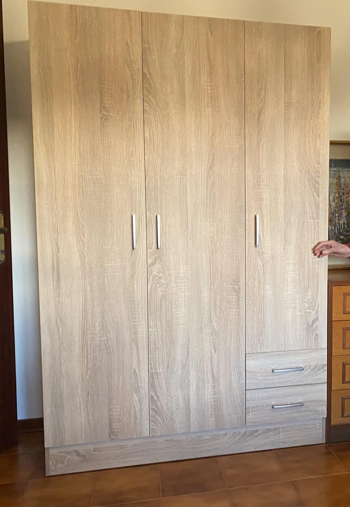 COMPOSAD Facile armadio 3 ante 2 cassetti rovere sonoma