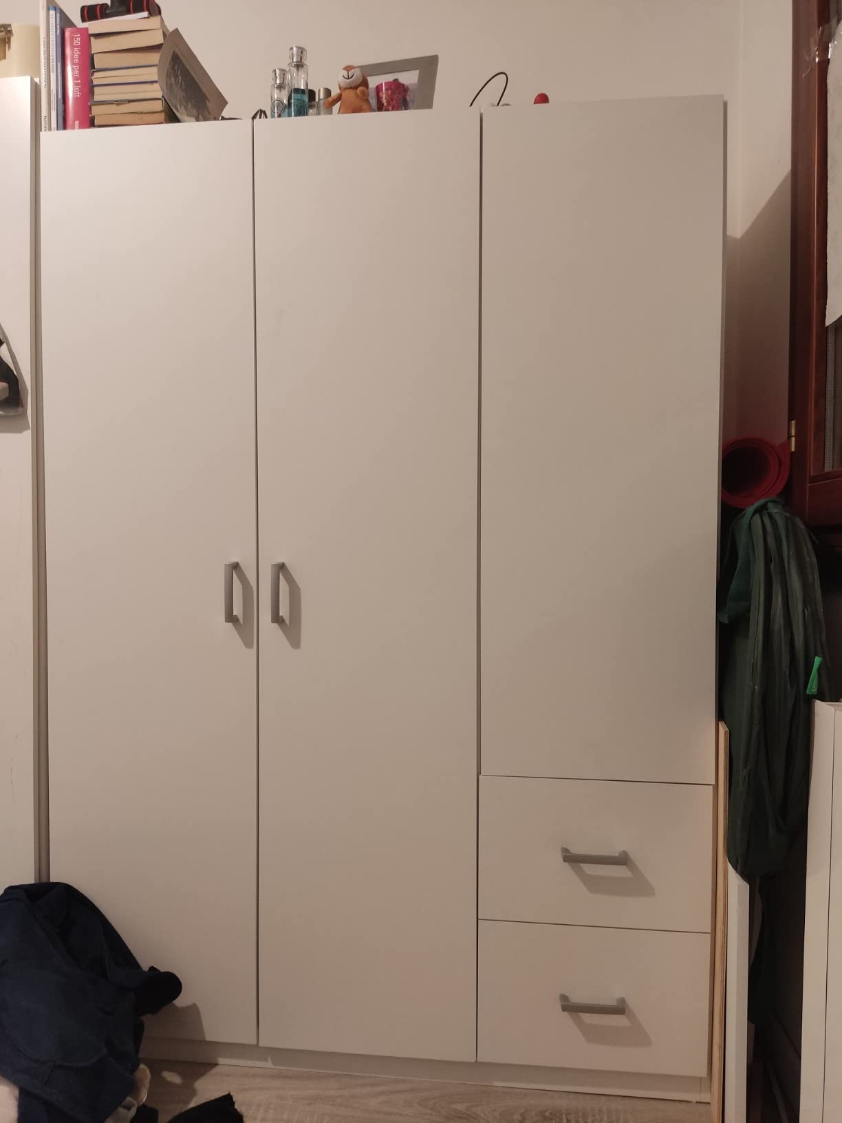 COMPOSAD Facile armadio 3 ante 2 cassetti bianco 184 cm
