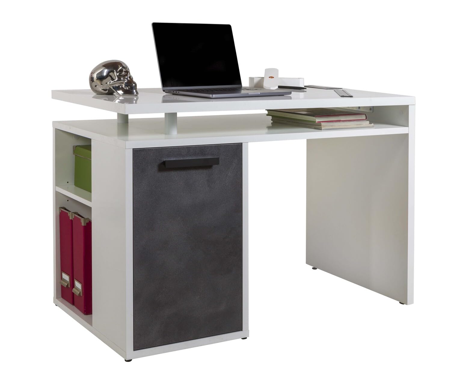 COMPOSAD Velata Scrivania 1 Anta 2 Vani Bianco Rovere