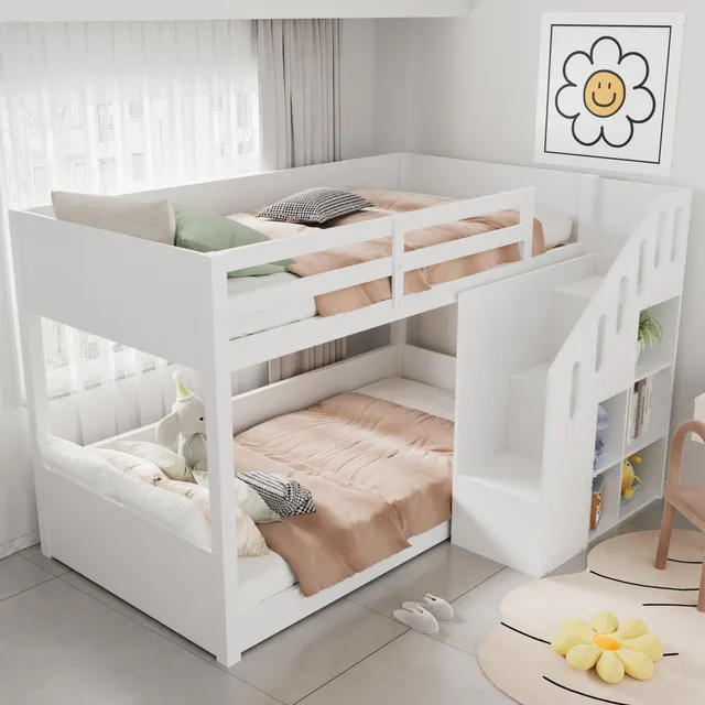Dolamaní Letto a Castello 90x200 con Scala Bianco