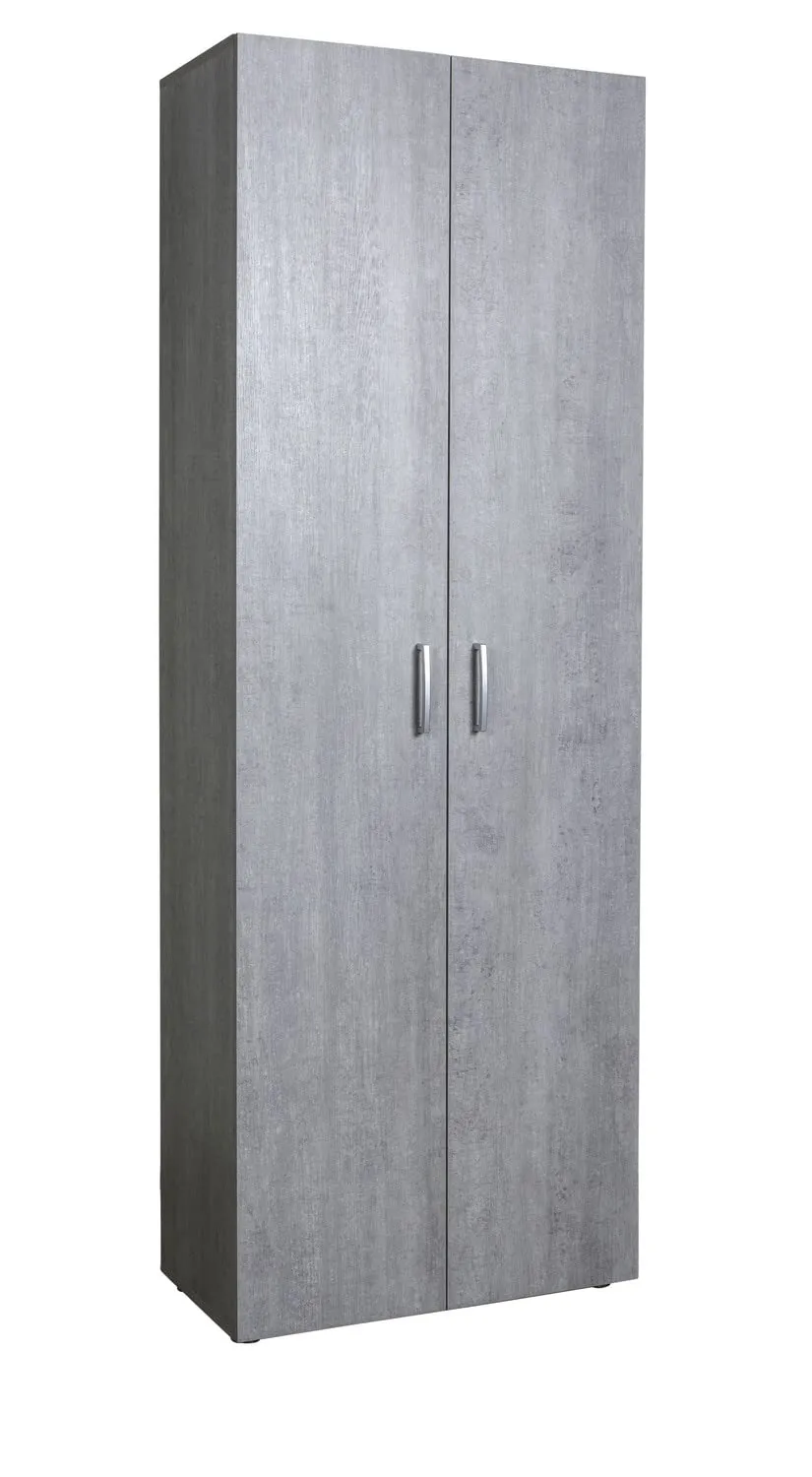 Composad Flow armadio 2 ante grigio cemento 69x200 cm