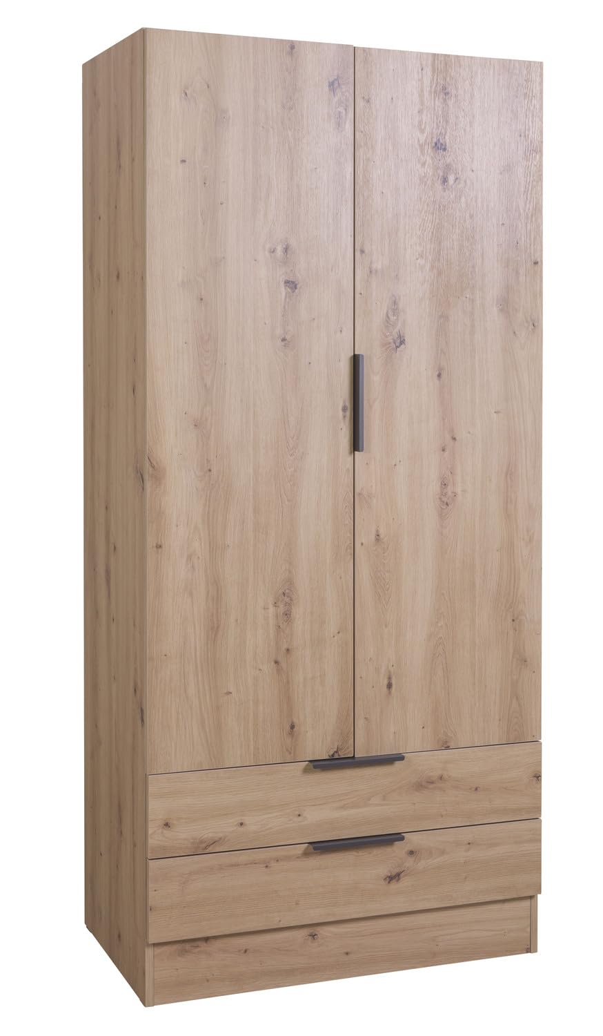 Composad Espresso Armadio 2 Ante 2 Cassetti Rovere Miele 82x184 cm