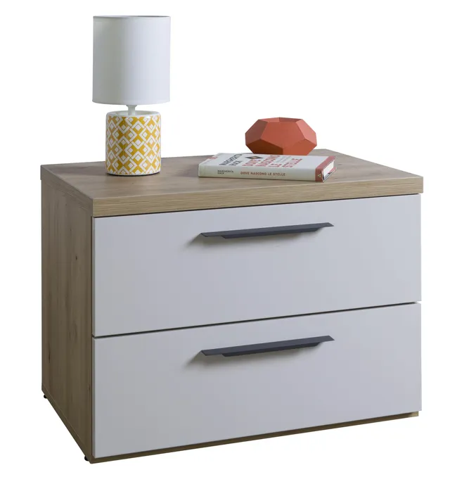 Composad Sposami comodino 2 cassetti rovere mielato cashmere