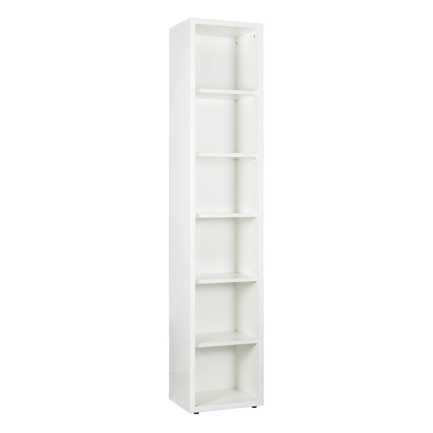 COMPOSAD Disegno Libreria Alta 5 Ripiani Bianco Laccato 44 cm