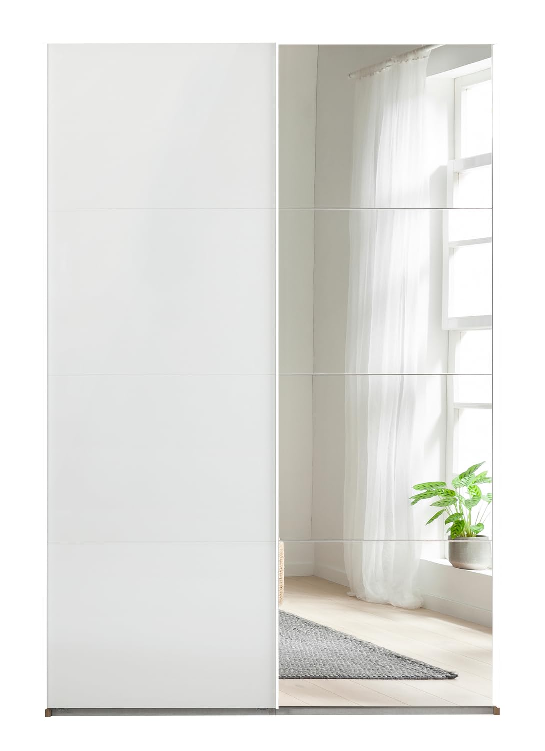 Composad Systema armadio 2 ante scorrevoli specchio 150 cm rovere miele