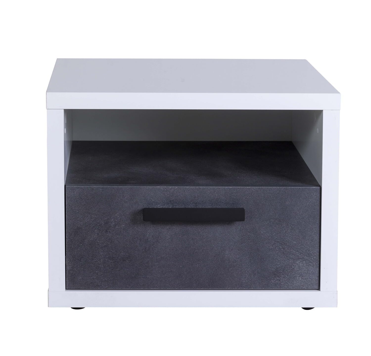 Composad Velata Comodino 1 Cassetto Grigio Tadao Bianco